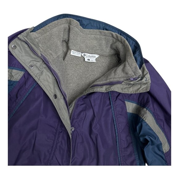 COLUMBIA 2-in-1 Convertible Fleece Waterproof Ski Snowboard Jacket Womens Large - Picture 6 of 6